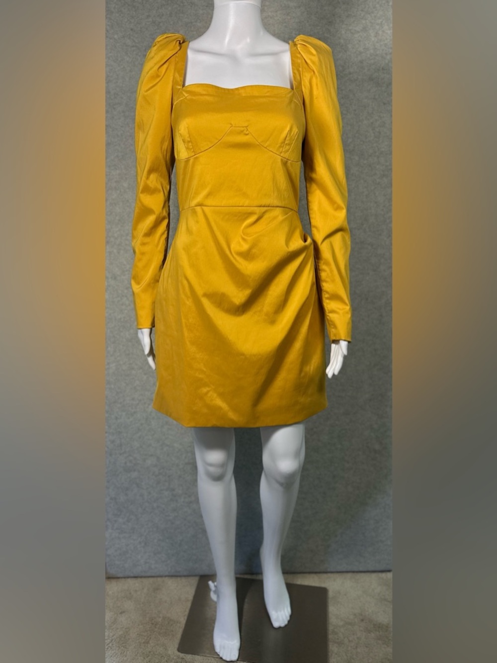 Manning Cartell Victory Lap Mustard Yellow Long-Sleeve Mini Dress